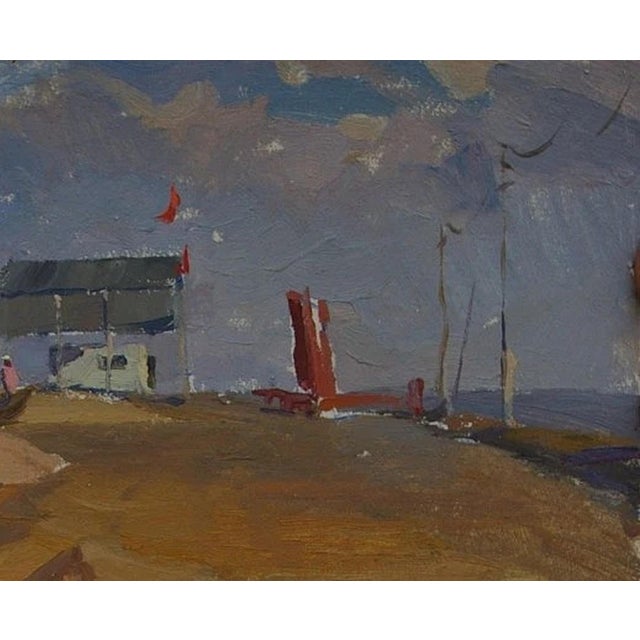 Realism 1970s Socialist Realism Oil Painting, Harvestwheat Field, 1970 44-54 For Sale - Image 3 of 6