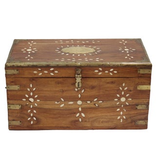 Anglo Indian Bone Inlaid Cash Box For Sale