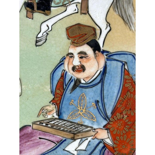 Large Japanese Late Edo-Early Meiji Kutani Interior Porcelain Dish, 1860s For Sale - Image 3 of 13