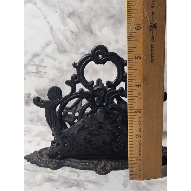 1940s Victorian Cast Iron Letter Holder For Sale - Image 14 of 16