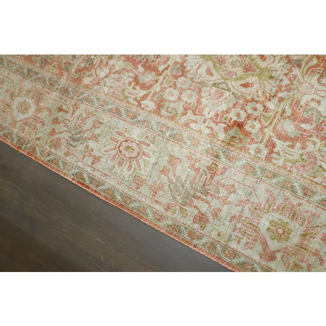 Brown Antique Zabihi Collection Worn Persian Mahal Rug - 7'5" x 10'3" For Sale - Image 8 of 10