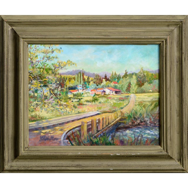 Bev Walker Impressionist Upper Tualatin River, Oregon Landscape Oil on Canvas For Sale - Image 9 of 9