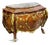 Rococo Marble Top Dresser With Hand-Carved Wood Frame, Two Spacious Drawers & Hand-Gilded Gold Leaf Details For Sale