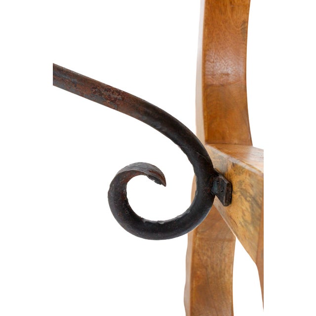 Sand Console Table Wood and Iron For Sale - Image 8 of 10