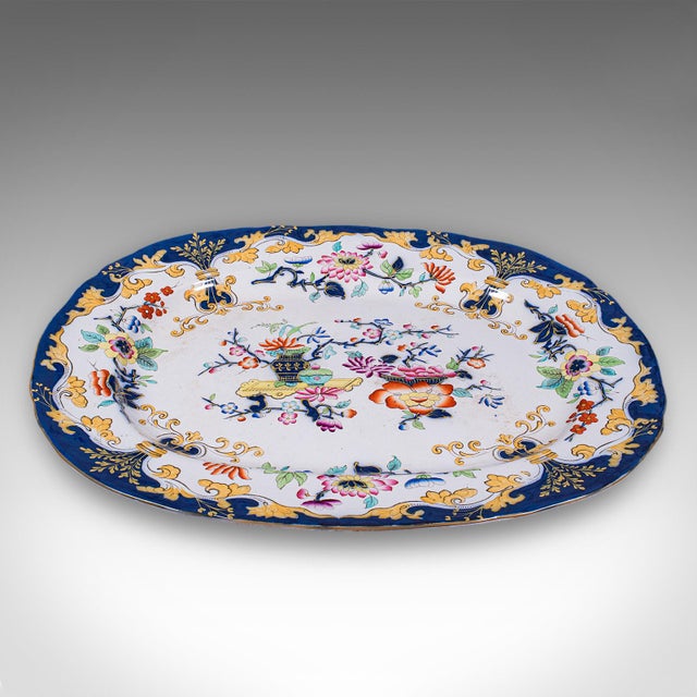This is an antique game plate. An English, ceramic meat or poultry serving platter, dating to the Victorian period, circa...
