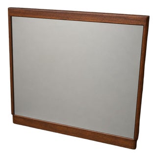 Mid-Century Modern Danish Style Teak Square Mirror, 1960s For Sale