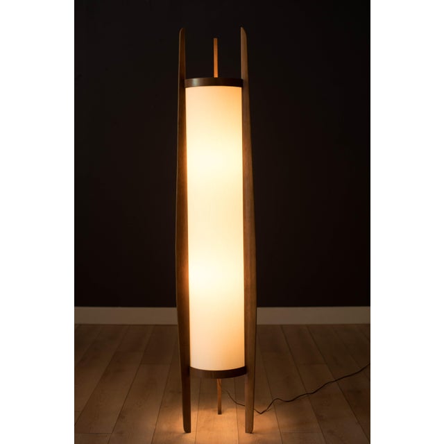 Mid century modern sculptural floor lamp by Martin Aakervik for Modeline of California, circa 1960's. This unique piece is...