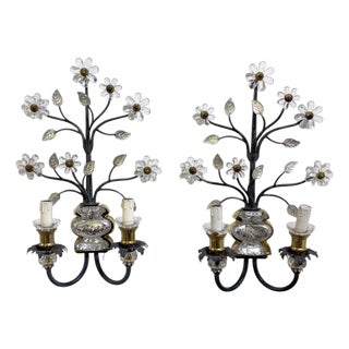 Floral Wall Lights from Banci Firenze, Italy, 1970, Set of 2 For Sale