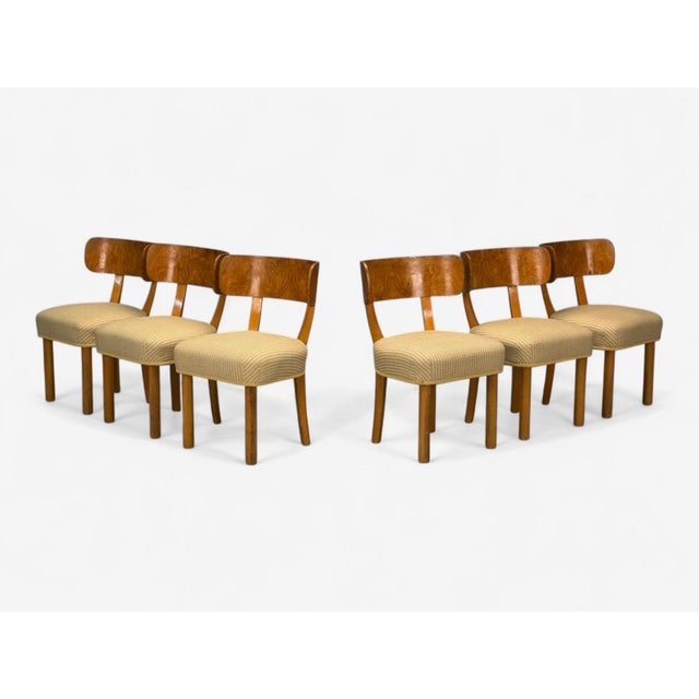 Mid-Century Modern Axel Einar Hjorth, Nordiska Kompaniet, Birch, Birka Chairs, Sweden, 1930s - Set of 6 For Sale - Image 3 of 15