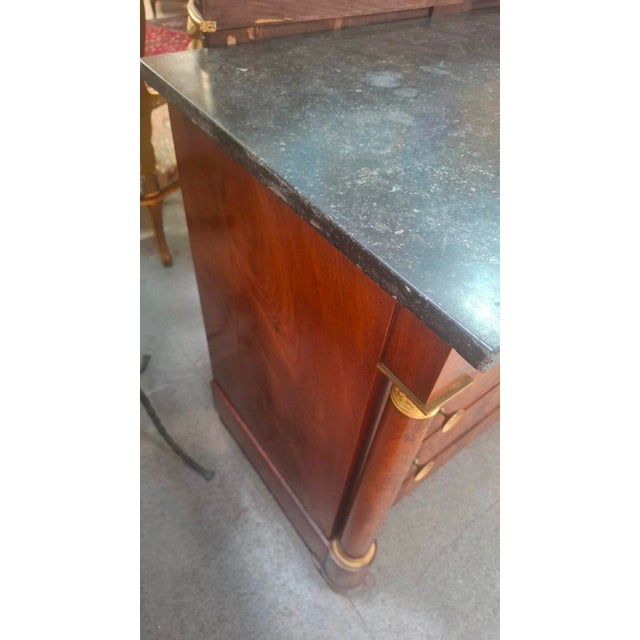 Wood Antique Empire Mahogany Chest of Drawers, 1890 For Sale - Image 7 of 9