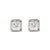 Unisex 14k White Gold 0.80ct. Princess Cut Diamond Sophisticated Stud Earrings, Pair For Sale In Houston - Image 6 of 7