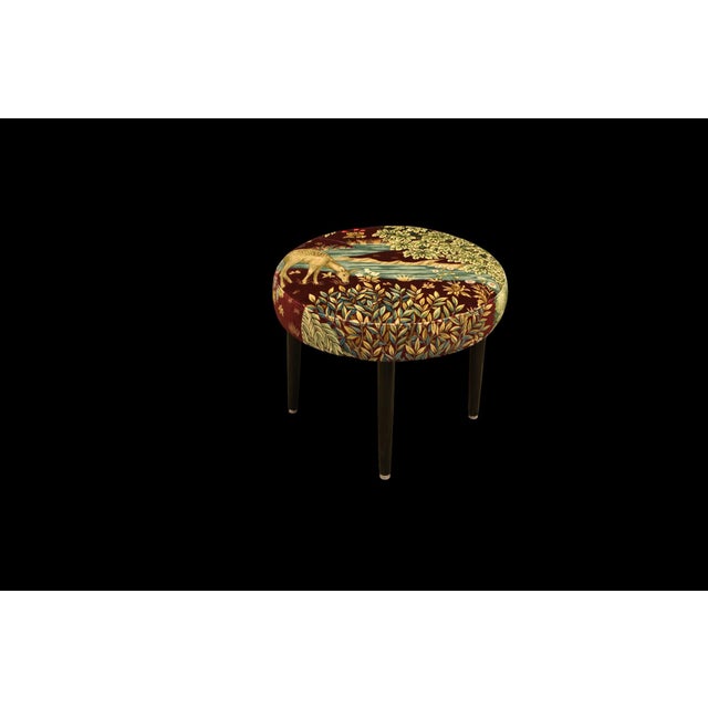 Mid-Century Modern Round Stool in Oak, 1960s For Sale - Image 3 of 11