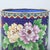 Traditional Vintage Cloisonné Enamel Brush Pot / Pen Holder – Peony & Butterfly Motif, With Wood Stand & Box For Sale - Image 3 of 10