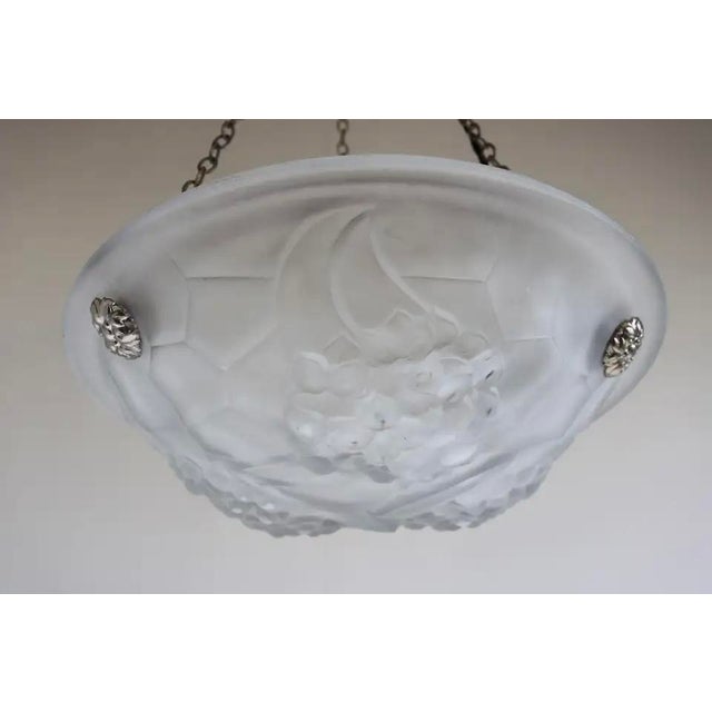 Antique French Art Deco Pendant Light by David Gueron Degue, 1925 For Sale - Image 3 of 15