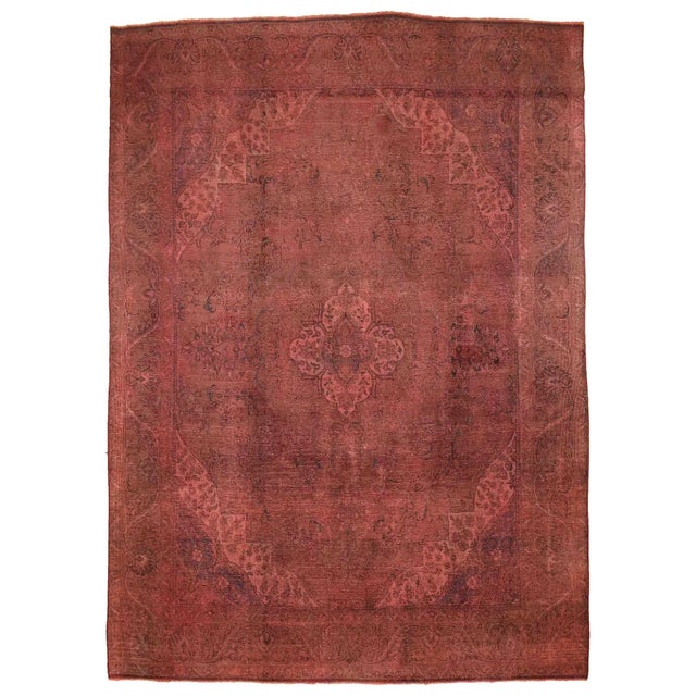 Red Vintage Middle Eastern Hand-Knotted Rug with Classic Ornaments For Sale - Image 8 of 8