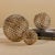 Contemporary Reticolo Gold Metal Orb, 6" For Sale - Image 3 of 3