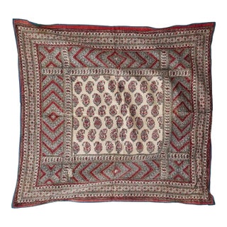 1850s Kalamkari Export Indian Dyed Cotton Cloth Machilipatnam Andhra Pradesh India Wall Hanging For Sale