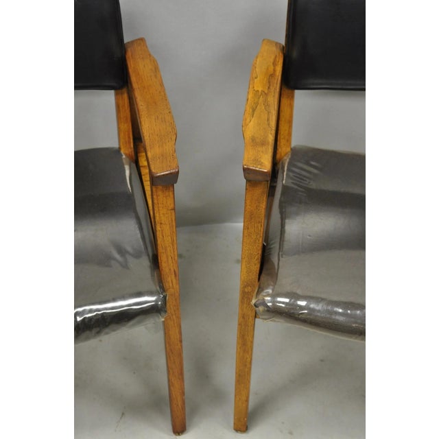 Vintage Boling Chair Co Mid Century Modern Walnut Lounge Arm Chairs (B) - Pair For Sale In Philadelphia - Image 6 of 17