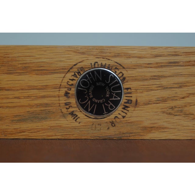 Pair John Stuart Mid Century Modern Walnut End Tables For Sale - Image 18 of 18