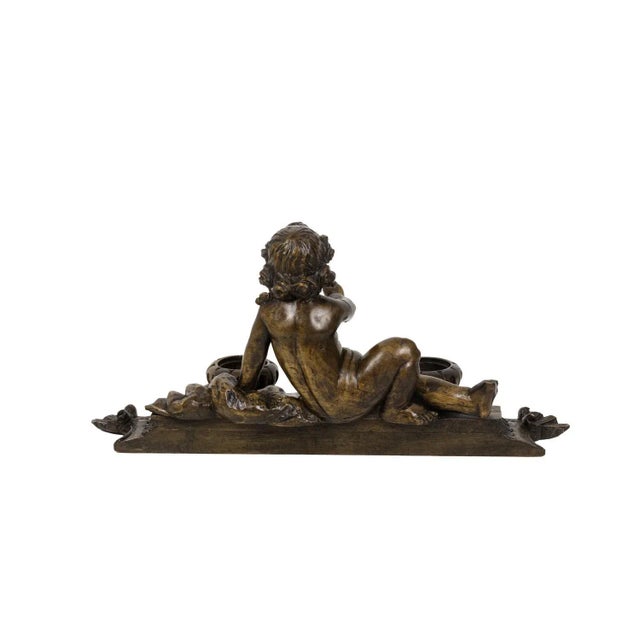 19th Century Inkwell in Wood Figuring a Child For Sale - Image 5 of 10