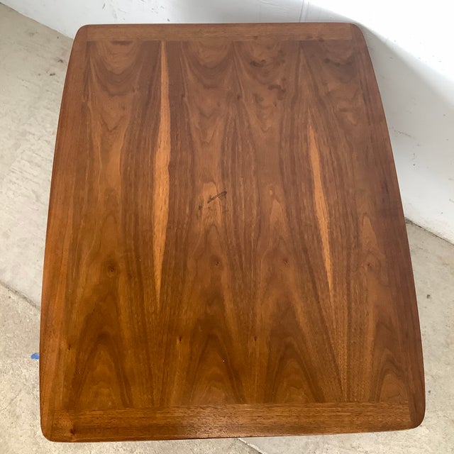 Mid-Century Modern Lane Perception Walnut End Table — Two-Tier, Single Drawer For Sale - Image 3 of 12