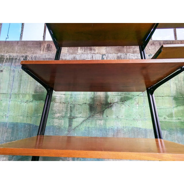 Danish Modern Modular Adjustable Wall Unit Shelving 1960s-- 22 Pcs Complete Wall For Sale In Madison - Image 6 of 8