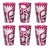 ARTEL Jungle Deco Tumbler in Fuschia - Set of 6 For Sale