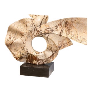 Fritz Olsen - Signed 1988 Marble Hand Carved Biomorphic Contemporary Sculpture For Sale