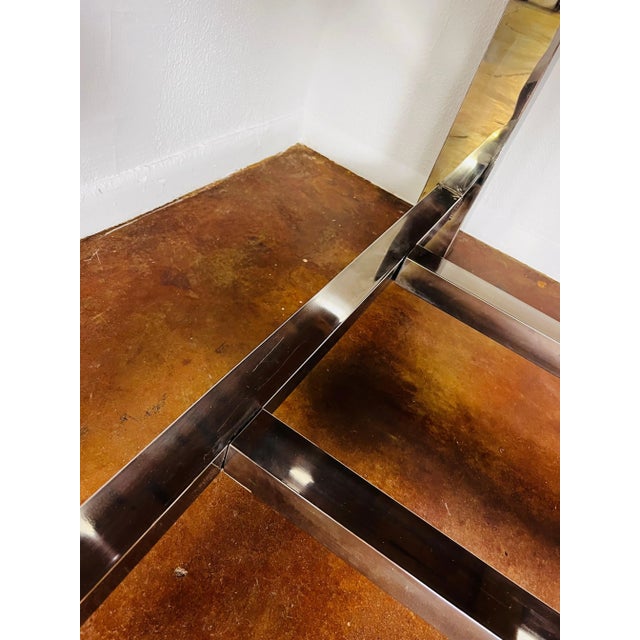 Raw Wood & Chrome Dining Table For Sale - Image 9 of 12