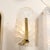 Orrefors Mid-Century Mottled Glass & Brass Leaf Sconces by Carl Fagerlund for Orrefors For Sale - Image 4 of 15