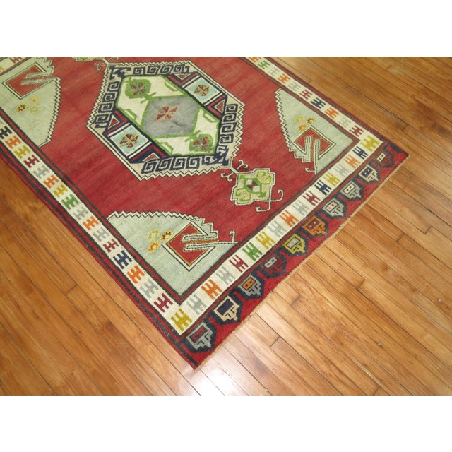 Vintage Zabihi Collection Turkish Karapinar Rug - 4'6" x 6'4" For Sale In New York - Image 6 of 7