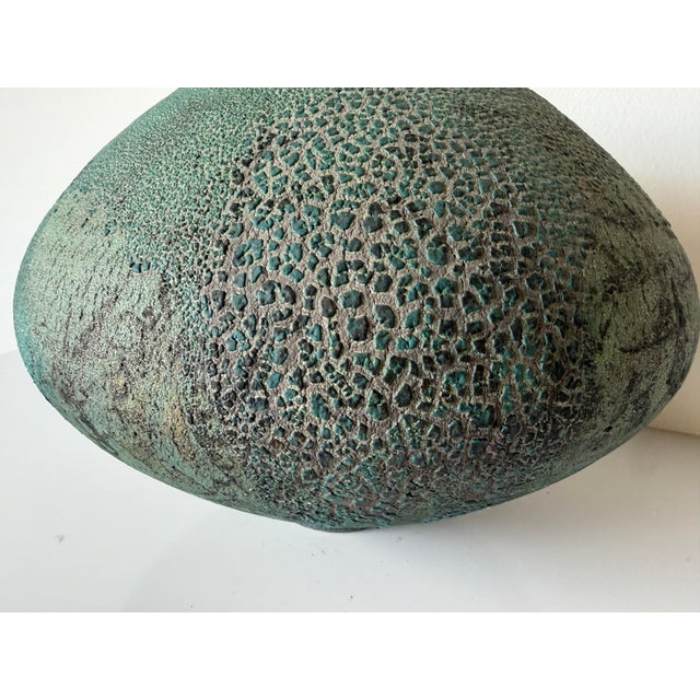 1984 Vintage Signed Raku Studio Pottery Vase For Sale In Miami - Image 6 of 12