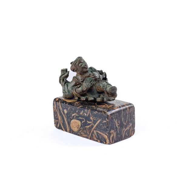 Seller Information Shipping & Returns Shop Tools Charming miniature Indian bronze sculpture depicting Bala Krishna, the...