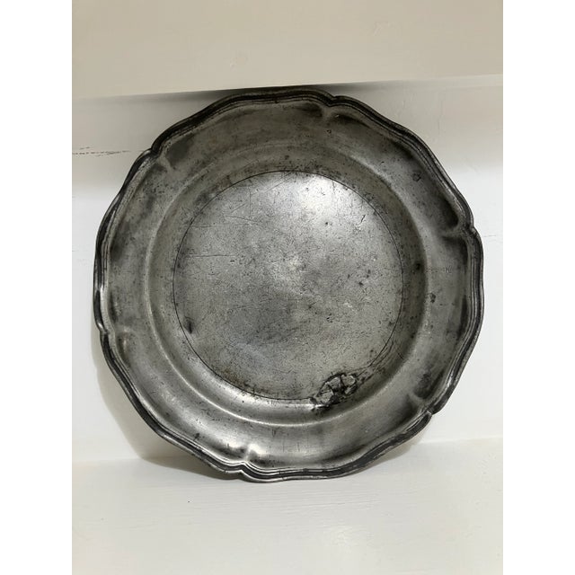 Lovely, aged Early 19th Century English Platter, again, scalloped edging, no makers mark although a little something...