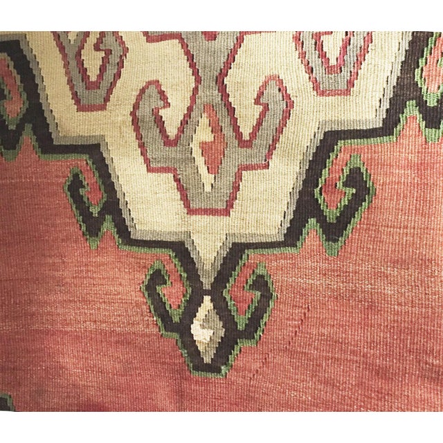 Tribal Custom Made Old Turkish Tribal Kilim Pillow Cover 20" by 20" For Sale - Image 3 of 5