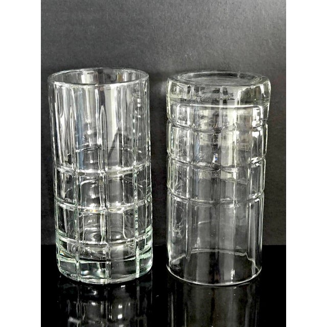 Vintage Anchor Hocking Flat Iced Tea Tumblers in Tartan (Manchester) Clear, Set of 8 For Sale - Image 10 of 10