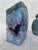 Blue Vintage Blue Agate Geode Bookends- a Pair For Sale - Image 8 of 12