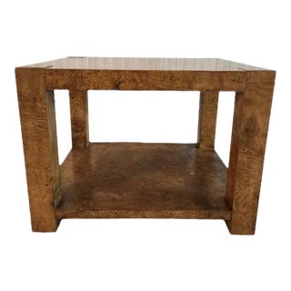 1970s Side Table Milo Baughman for Lane in Burlwood For Sale