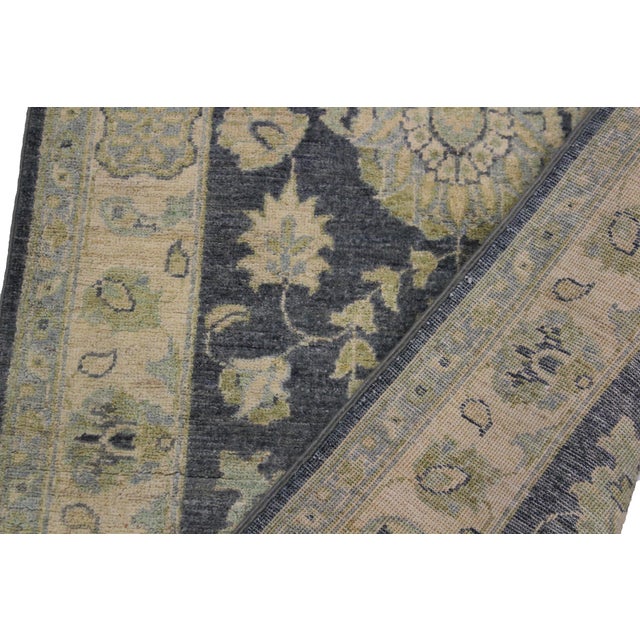 Gray Boho Chic Ziegler 1990's Gray/Ivory Wool Runner Rug- 2'7'' X 8'4'' For Sale - Image 8 of 8