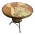 Vintage Hollywood Regency Two-Tier Onyx & Brass Guéridon Side Table With Paw Feet For Sale