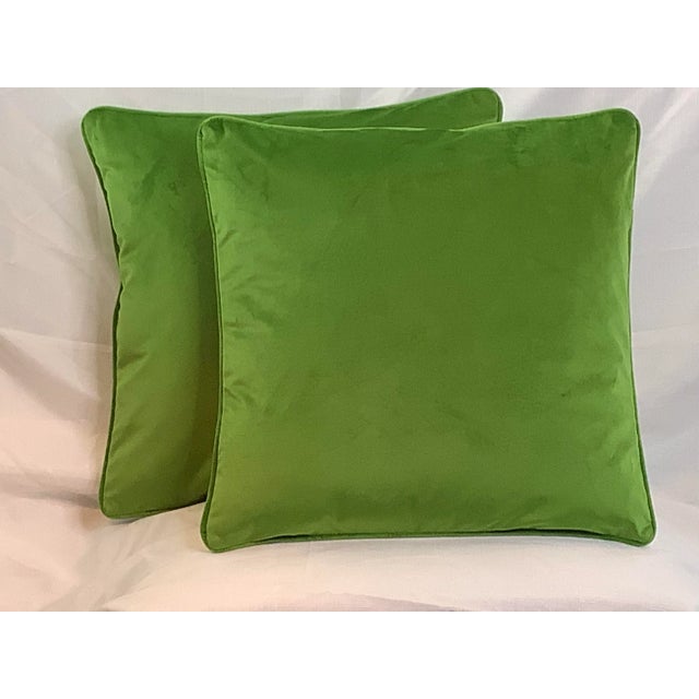 These are decorative Italian pillows in a designer quality soft velvet Beautiful Apple Green heavyweight velvet. The...