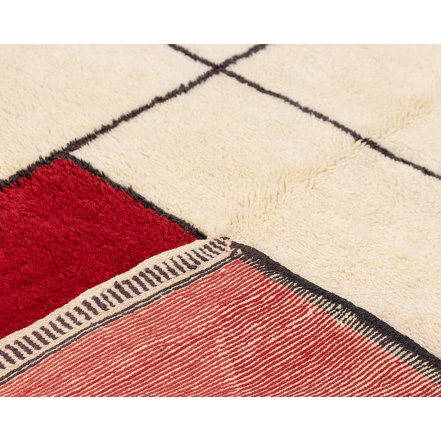 Black Hand-Knotted Wool Rug by Azele Studio For Sale - Image 8 of 9