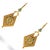 Contemporary Vintage Style Gold & Turquoise Design Dangle Earrings, A Pair For Sale - Image 3 of 9