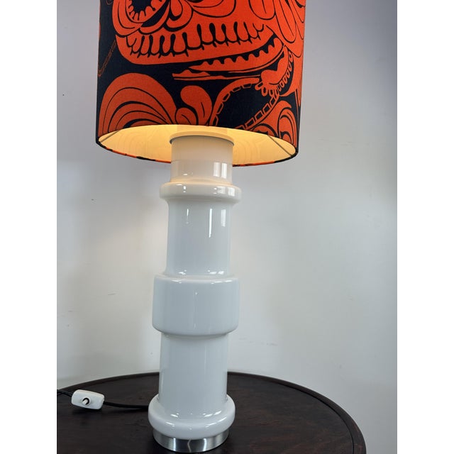 1970s Vintage Lamp in White Opaline Murano Glass from Doria Leuchten, Italy, 1970 For Sale - Image 5 of 12