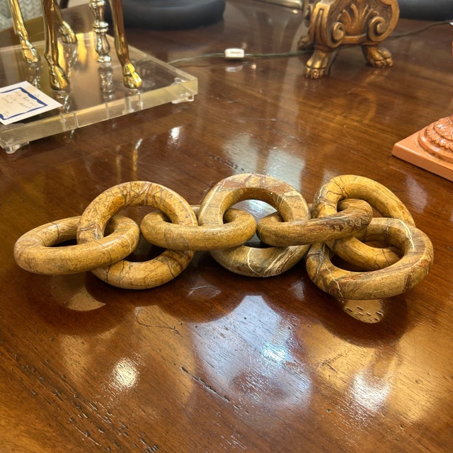 Tan Stone Hoop Links For Sale In Miami - Image 6 of 7