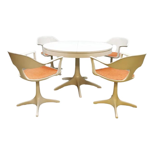 Space Age Dining Set by Konrad Schäfer for Interlübke, Set of 5 For Sale