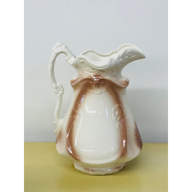 Antique Victorian Ironstone Pitcher For Sale - Image 10 of 10