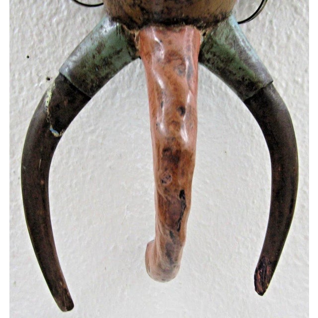 Antique Hand-Carved Polychrome Wooden Gouro Zauli Mask of the Ivory Coast For Sale - Image 9 of 15