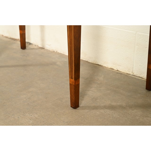 Baker Furniture Federal Inlaid Mahogany Flip-Top Console or Game Table For Sale - Image 12 of 18