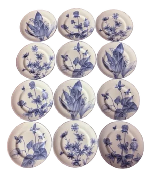 Tiffany & Co. Botanical Plates Collection Circa 1990s - Set of 12